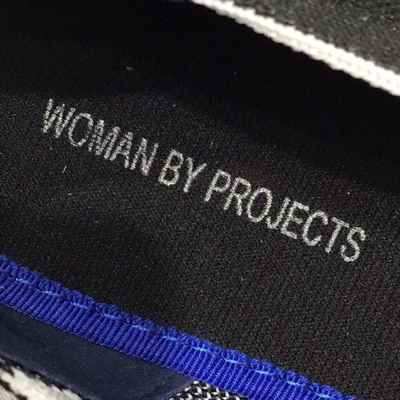 Woman by Projects Black and White Flecked Pattern Soft Knit Pointed Flats- NEW - Picture 14 of 14